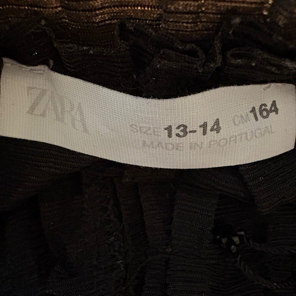 Zara Metallic Gold Wide-Leg Pants - Picture 3 of 3